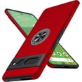 thumbnail image 1 of KOMI for Google Pixel 7 Pro Case, Slim Fit Case for Pixel 7 Pro with Ring Holder Kickstand,[Military Grade Drop Tested] Dual Layer Shockproof Protective Phone Case for Pixel 7 Pro 6.7", Red, 1 of 5