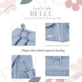 thumbnail image 4 of Hannah & Sophia Belle Convertible Diaper Backpack & Messenger Bag, Moonmist Blue, 4 of 8