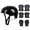 Black, variant on TIMIFIS Bicycle Helmet, Bike Helmet for Boys and Girls Age 2-8 Years, 7Pcs Multi-Sport Helmet Set Including Helmet Knee Elbow Pad, Helmet for Skateboard Scooter Roller Skating Roller Skating