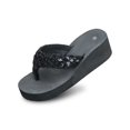 thumbnail image 1 of Women's Summer Fashion Clip Toe Solid Color Sequined Beach Slippers, 1 of 6
