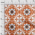 thumbnail image 2 of oneOone Cotton Jersey Orange Fabric Asian Block Floral Sewing Craft Projects Fabric Prints By Yard 58 Inch Wide, 2 of 4