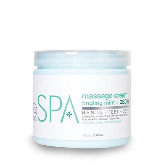 Massage Cream Tingling Mint + CBD 16 oz