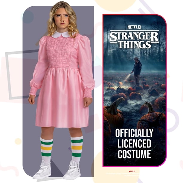 eleven in pink dress stranger things Girls Large 12-14 Socks and shoes sold separately Eleven REplica dress elle pink dress stranger things