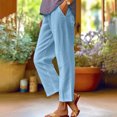 thumbnail image 2 of VEKDONE Womens Linen Long Pants Light Blue XXL, 2 of 5