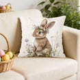 thumbnail image 4 of Fasiaou Colorful Easter Rabbit Print Pillow Cases for Decorative Couch Cushions and Seasonal Home Living Room Updates,B, 4 of 6
