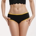 thumbnail image 2 of FhsagQ Panties Women's Panties Plus Size Women's Seamless Solid Color Simple Color Edge Low Rise Underwear Panties for Women Set with Stockings Women Panties Open Underwear Yellow XXL, 2 of 4