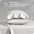 thumbnail image 3 of Bare Home Ultra-Soft Sheet Set - Premium 1800 Collection - Deep Pockets - 4-Pieces - Full, Grid - Stone/White, 3 of 8
