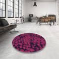 thumbnail image 4 of Ahgly Company Tapis Rectangulaire Lavable en Machine Intérieur Transitionnel Rouge Framboise, 2 Pieds x 4 Pieds, 4 of 7