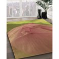 thumbnail image 3 of Ahgly Company Tapis Rectangulaire Lavable en Machine Intérieur Transitionnel Rouge Châtaigne, 5 Pieds x 7 Pieds, 3 of 7