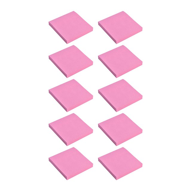 Pop Up Sticky Notes, 3x3 Self-Stick Notes, Pink Color 10 Pads, 100 Sheets/Pad, Mini Rectangular Sticky Notes, Self Stick Pads, Stick Notes, Notes, Pastel Schools Supplies,Cute Sticky Notes for Women