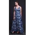 thumbnail image 4 of Bimba Robe de Plage Bohème à Bretelles Sans Manches Longue Maxi Imprimée pour Femmes Shibori - Grand, 4 of 6