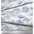thumbnail image 3 of Soimoi Silk Fabric Yacht & Architecture Structure Architectural Decor Fabric Printed Yard 42 Inch Wide, 3 of 3