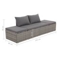 thumbnail image 2 of vidaXL Patio Bed, Outdoor Lounge Bed, Adjustable Sides, Weather-Resistant, Poly Rattan Frame, 2 of 5