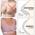 thumbnail image 4 of Women's Rhinestone Sports Bra - Hollow Back Design w/ Wide Strap Support | Anti-Sagging Wireless Bra for Workouts & Mature Figures, 4 of 4