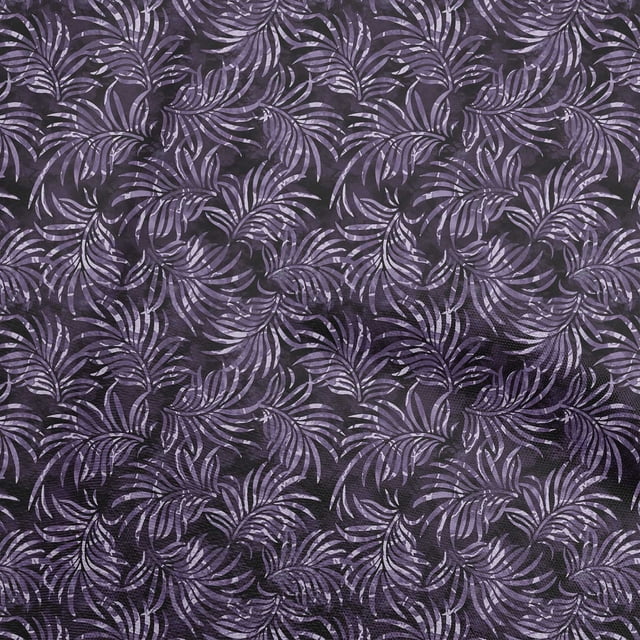 oneOone Rayon Violet Fabric Leaves Sewing Craft Projects Fabric Prints By Yard 56 Inch Wide