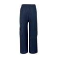thumbnail image 4 of Tnhcen Women's Drawstring Low-Rise Cargo Pants - Multi-Pocket Stretch Workwear Relaxed Fit Casual Style Soft Lightweight Trousers, 4 of 5
