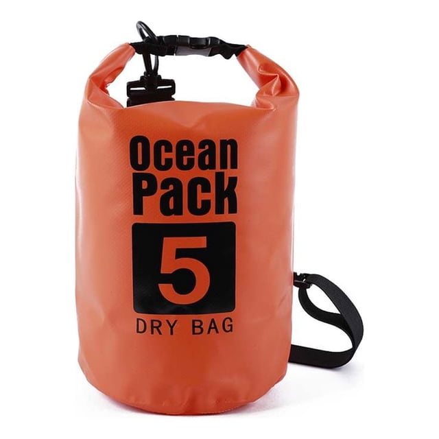 Waterproof Bags Multifunctional Outdoor Backpack Large-Capacity Equipment Foldable Kayak Rafting Bag Pool Beach Sports Orange 20L Shoulders