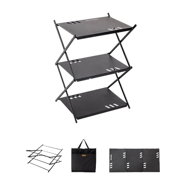 Outdoor Camping Cups Bowls Detachable Storage Rack Hung Shelf With