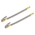 thumbnail image 1 of Unique Bargains 2pcs Stainless Steel 10cm Air Chuck Inflator Compressor Pump Extension Hose for Car Motorbike Quick Connect, 1 of 7