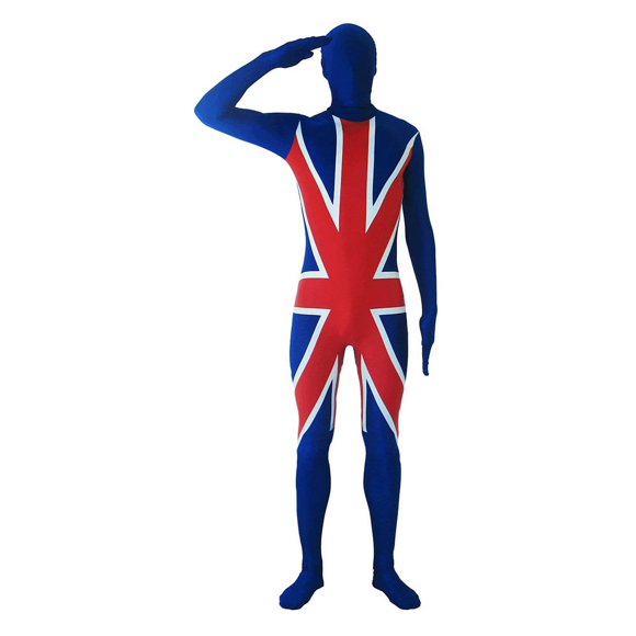 AltSkin Ensemble Complet Spandex/Lycra - Design Drapeau du Monde - UK - Petit