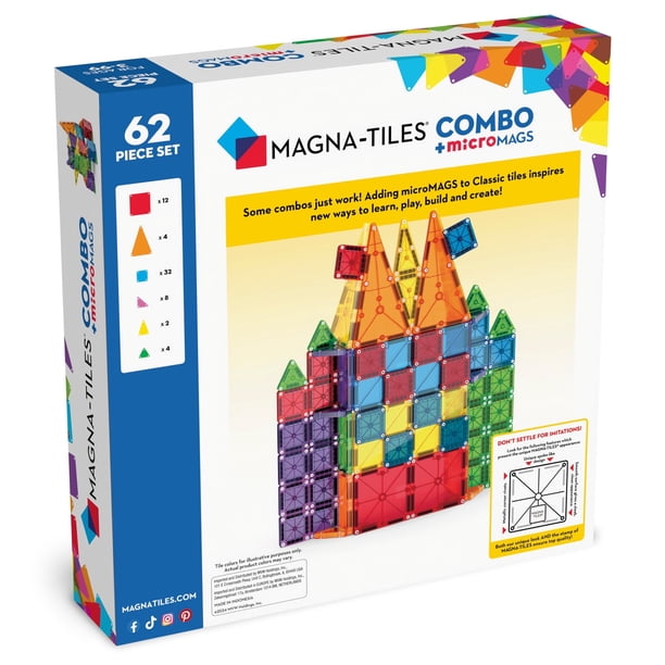 MAGNA-TILES COMBO + microMAGS - 62pc. - Walmart.ca