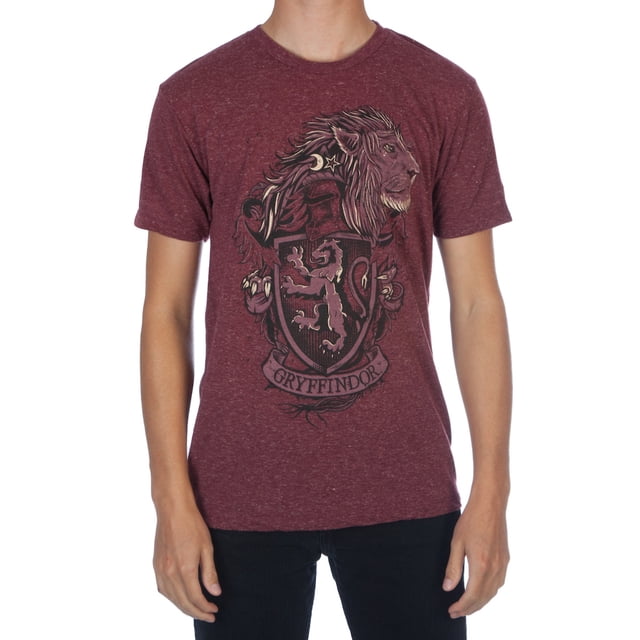 Harry Potter - Gryffindor Crest w/Lion - Men's TShirt (Small)
