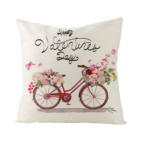 Dvkptbk Housses de Coussin Décoration de la Saint-Valentin Taie d'Oreiller en Coton pour la Saint-Valentin Housse de Coussin Lombaire de Sofa Cadeaux de la Saint-Valentin