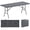 Grey, variant on Costway 6 ft Portable Folding Table with HDPE Tabletop Safe Lock Mechanism Carrying Handle White
