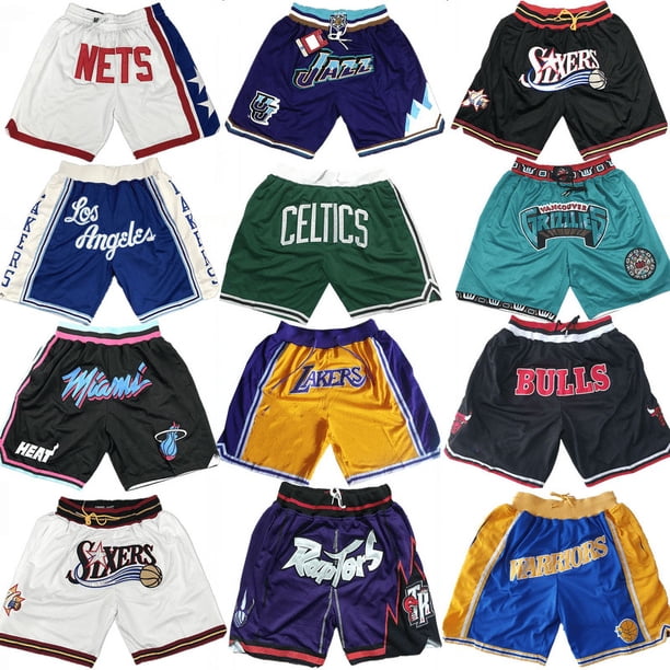 Jersey Shorts, Lakers Raptors Magic Heat Retro Dense Rust Pocket