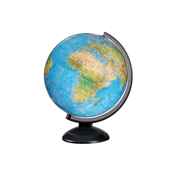 Replogle Ready To Assemble World 12"" Diameter Globe Usa Cartography Modern Acrylic Globe Stand And Blue Ocean Globe Ball. Easy To Assemble Globe That Shows Both Political And Vegetative Information
