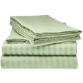 thumbnail image 1 of ELAINE KAREN 1800 Series - Soft Brushed Microfiber - Striped KING Bed Sheet Set, Sage, 1 of 1