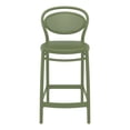 thumbnail image 3 of Compamia Marcel Tabouret de Comptoir Contemporain en Résine pour Intérieur et Extérieur Vert Olive, 3 of 5