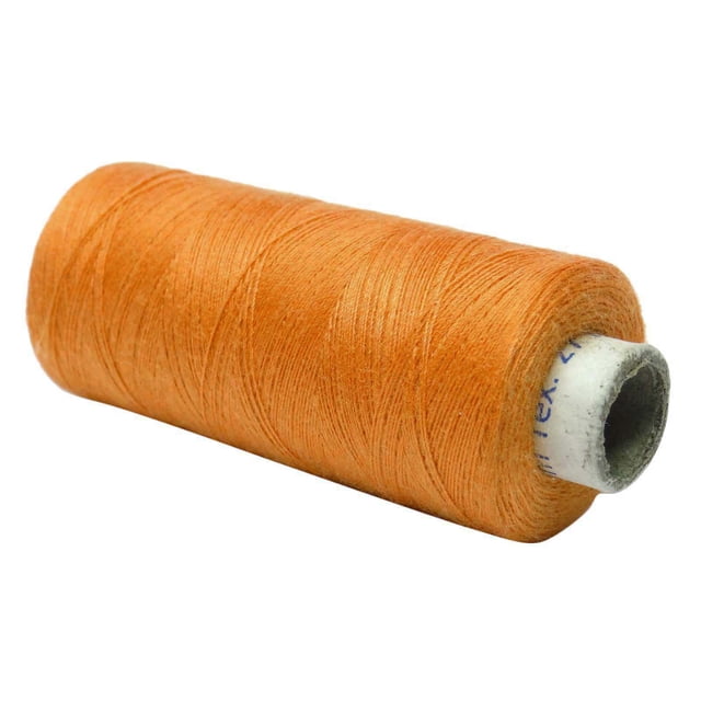 IBA Indianbeautifulart Orange Over Locking Spun 20 Pcs Quilting Sewing Wholesale Polyester Spool Thread
