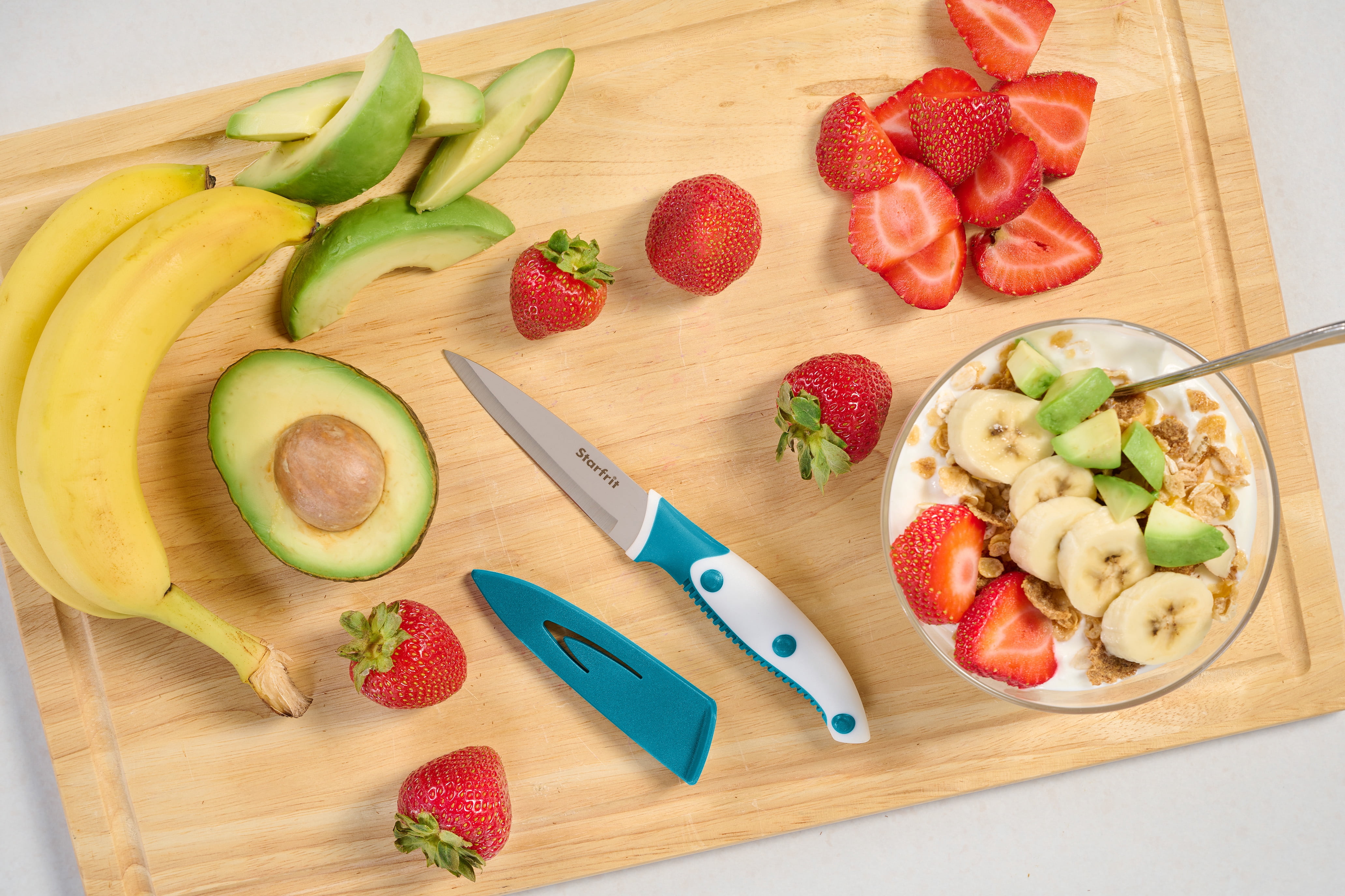 Starfrit Paring Knife, 3.5" Stainless Steel Blade, Rust & Stain Resistant, Protective Cover, Ergonomic Handle, Easy to Clean, Dishwasher Safe, Ideal for Fruits & Veggies