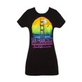 thumbnail image 1 of Cali T-Shirt à Manches Courtes pour Femmes Pride - San Francisco Golden Gate - 2X-grand Noir, 1 of 1