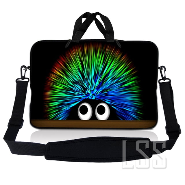 Sac Pochette pour Ordinateur Portable en Néoprène 17-17,3 Pouces avec Illustration Colorée de Hérisson Imprimée des Deux Côtés. Conçu avec une Double Fermeture Éclair, une Poignée et une Bandoulière Amovible et Ajustable pour une Portabilité Facile. Fabriqué en Néoprène Léger et Résistant aux Égratignures, Il Est Résistant à l'Eau et Protège les Ordinateurs Portables contre les Bosses, Égratignures et Chutes.