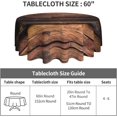 thumbnail image 2 of Nappe Ronde en Bois 60 Pouces Lavable Réutilisable Décoration Housse de Table pour Cuisine Fête, 2 of 6