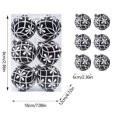 thumbnail image 3 of Meitianfacai Christmas Decorations Clearance 6 Hand Drawn Christmas Ball 6cm PVC Box Christmas Tree Decoration Pendant Christmas Window Display Ball Holiday Gift Black, 3 of 6