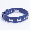 thumbnail image 3 of ROTTERDAM BONES Leather Dog Collar Single- Row Bones, 3 of 4