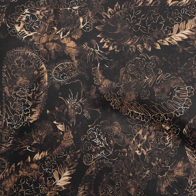 oneOone Rayon Brown Fabric Paisley Craft Projects Decor Fabric Printed By The Yard 56 Inch Wide