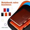 thumbnail image 3 of Notebook Plain Vintage Transverse Button Jotter Jotter Take Keep Diary Journals Paper Halloween Thanksgiving Gift Business Brown, 3 of 9