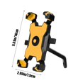 thumbnail image 3 of U-847 Yellow Bike Motorcycle Phone Mount Mirror Version With Non Slip Pads Secure Stable Grip For Navigation Usb Charging Port Unobstructed Volume Keys Access, 3 of 6
