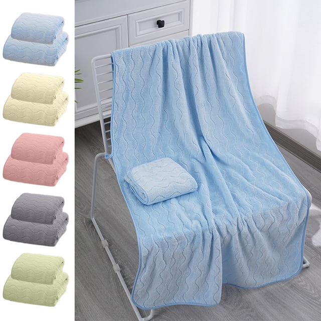 Vaidha Extra Large Bath Towel Set Of 2 Oversized Bath Sheet Super Soft Absorbent Bathroom Towel Set Microfiber Quick Dry Shower Towel For Hotel Bath Gym