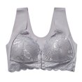 thumbnail image 2 of AherBiu Plus Size Bras for Women Front Closure No Underwire Lace Solid Color Bralettes Full Coverage Push up Bras, 2 of 5