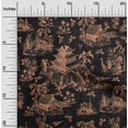 thumbnail image 2 of oneOone Viscose Chiffon Brown Fabric Asian Japanese Pattern Sewing Craft Projects Fabric Prints By Yard 42 Inch Wide, 2 of 4