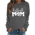 thumbnail image 1 of Pisexur Chandails en Molleton pour Femmes Imprimé Graphique Lettre Chandails en Molleton de Football pour Femmes Chandails en Molleton d'Automne Décontractés Col Rond Chandails en Molleton Manches Longues pour Femmes Blouses Coupe Ample Pull Tops, 1 of 2