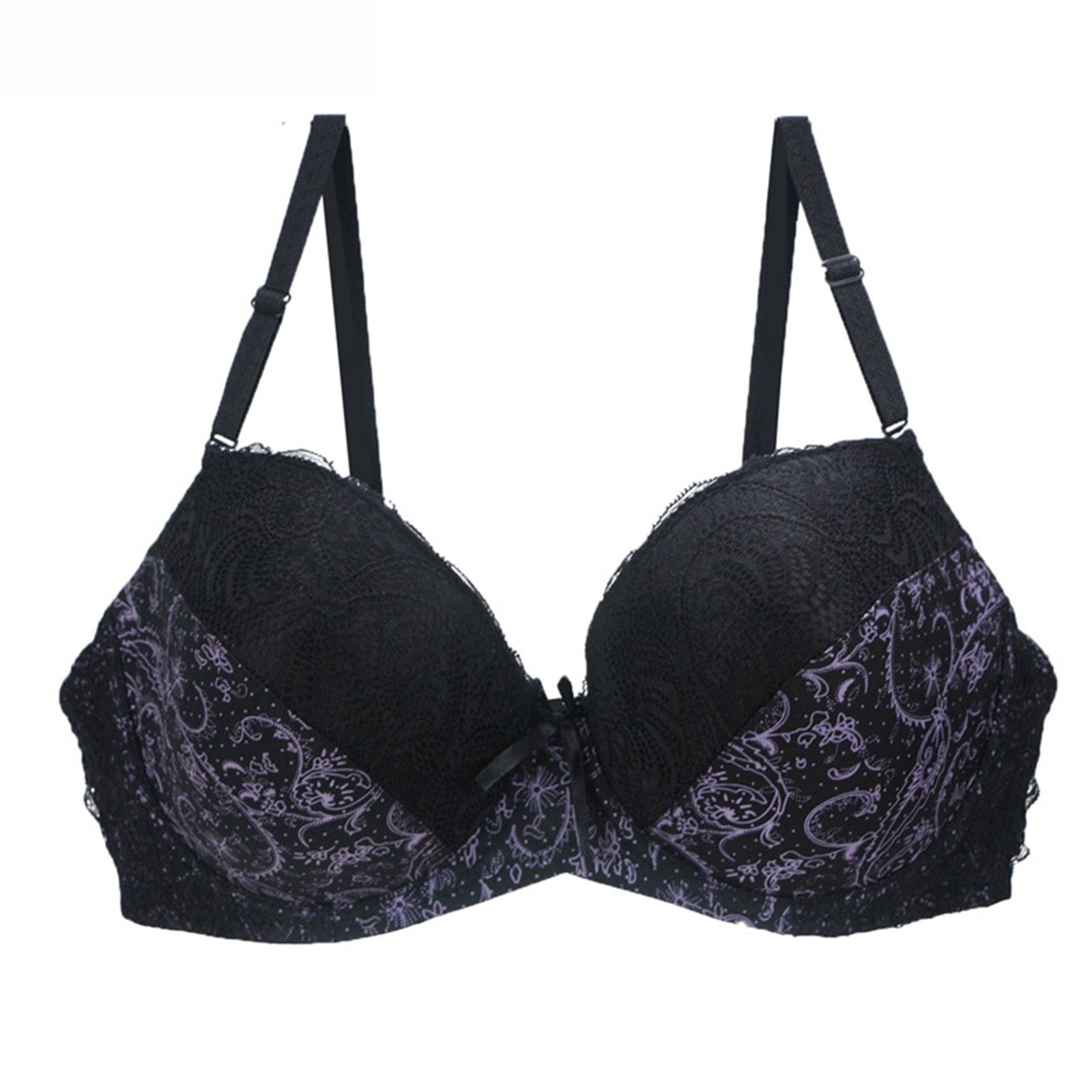Amzcrzy Minimizer Bra for Women - Oversize Lace Bralettes Floral Plus Size Bra with Underwire Woman's Full Coverage Lace Bra Soft Support Unlined Non Padded Bra
