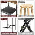 thumbnail image 3 of Kojooin Bar Stools Set of 4, Kitchen Bar Stools with Footrest, 25.5 Inches Upholstered Bar Chairs with Back, 4 Counter Height Barstools for Counter Bar, Island, Easy Assembly, Rustic Brown, 3 of 9