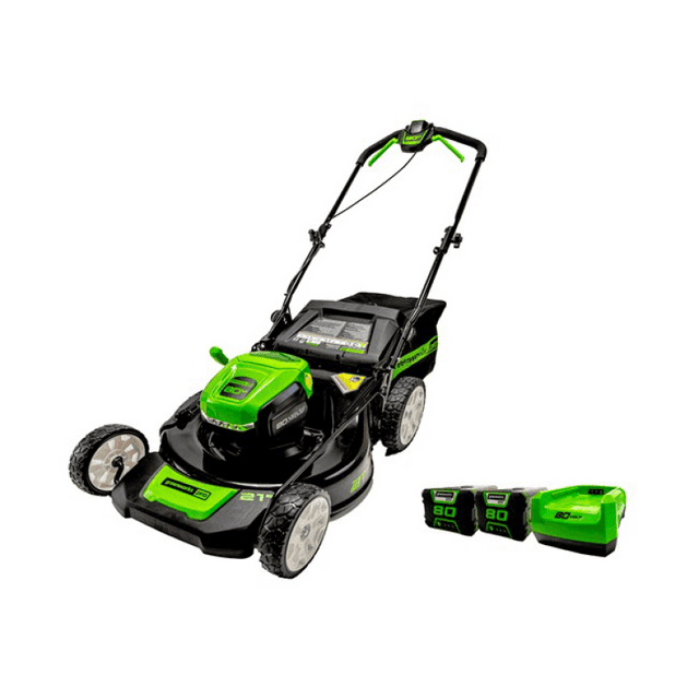 Greenworks 80V 21" Brushless Lawn Mower, (2) 2.0Ah Batteries and Charger Included