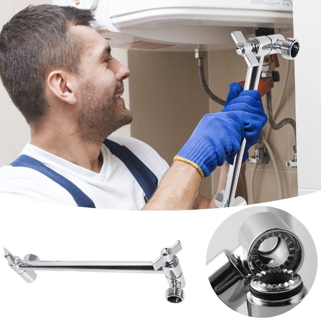 Shower Head Extension Arm Adjustable 10 Inch Universal Connecting Pipe Height and Angle Enhancer for Shower Heads Solid Brass Construction